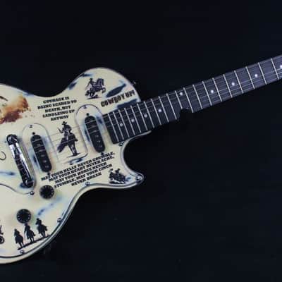 Custom Painted and Upgraded Epiphone Les Paul SL - Aged and Worn With Graphics image 6