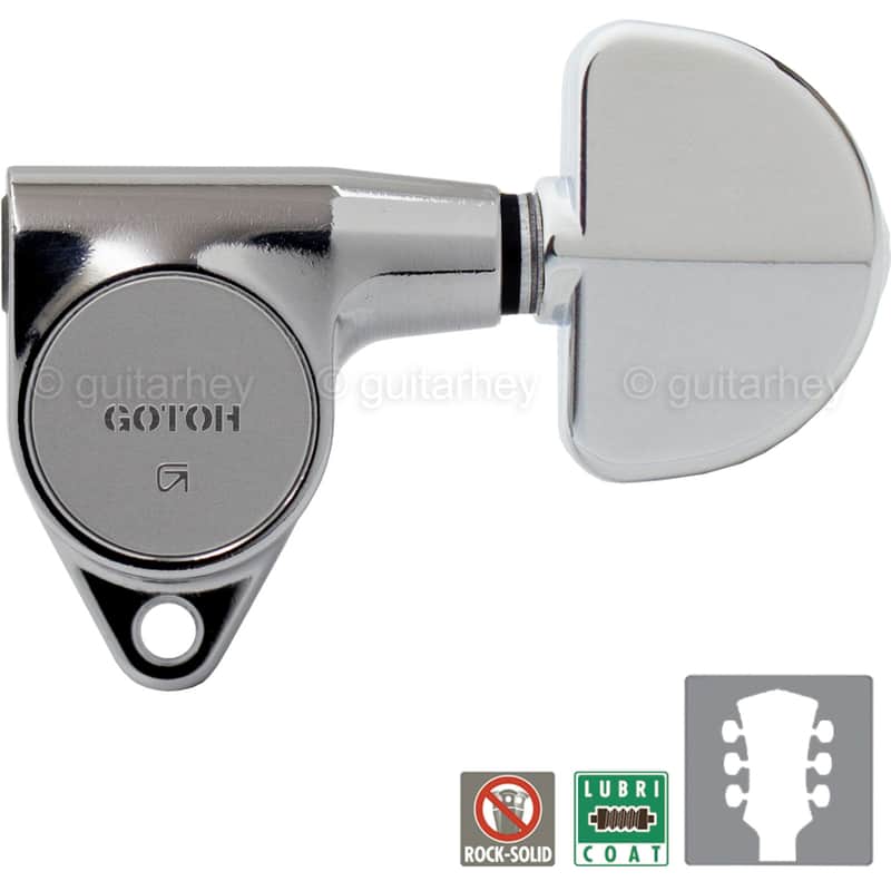 NEW Gotoh SG301-20 Tuners Tuning Keys Dome Vintage Grover Style 3x3 - CHROME image 1