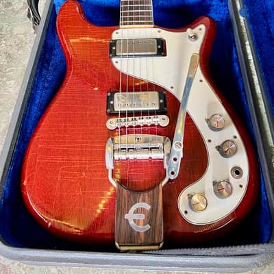 Epiphone Crestwood Custom 1966 - Cherry original vintage USA Kalamazoo Gibson Wilshire image 3