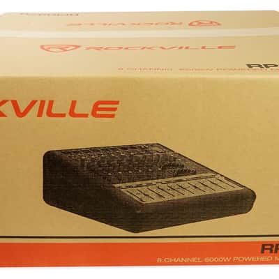 Rockville RPM870 8 Channel 6000w Powered Mixer w/USB, Effects+Foldable Stand image 12