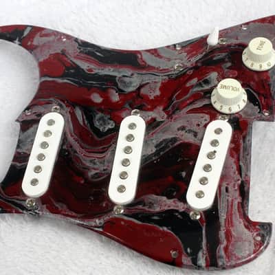 Custom Swirl Painted Fender Squier  Affinity Strat Loaded Pickguard (11 Hole) image 3