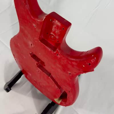 Unbranded P-Bass Style Electric Bass Body - Red image 7