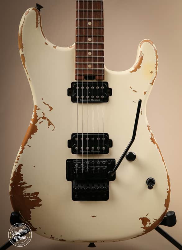 Charvel Pro Mod Relic San Dimas HH Floyd Weathered White image 1