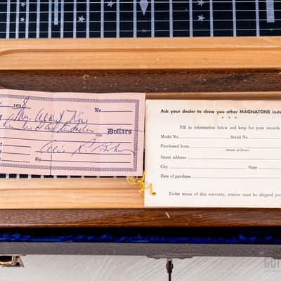 1958 Magnatone The Lyric G-85-DW Double Neck Console Lap Steel, Collector-Grade w/ Case, Receipt, Hangtag image 15