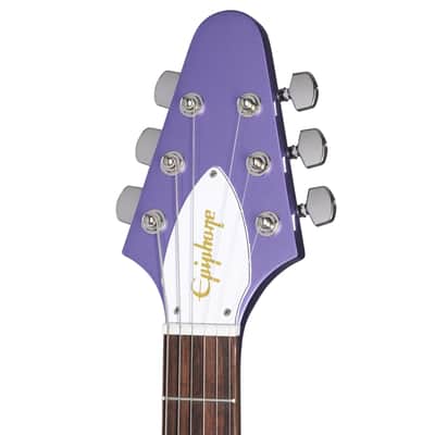 Epiphone Kirk Hammett Signature 1979 Flying V w/ Gibson Pickups and Hardshell Case - Purple Metallic image 7