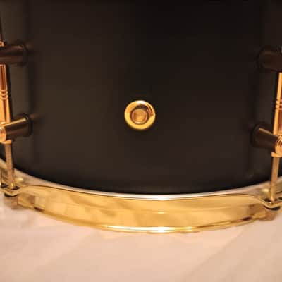 VEX/MARTIALPERCUSSION PARTS CUSTOM SATIN BRASS TRIMMED SNARE DRUM  2024 - DARK SATIN -FREE SHIP TO CUSA! image 2