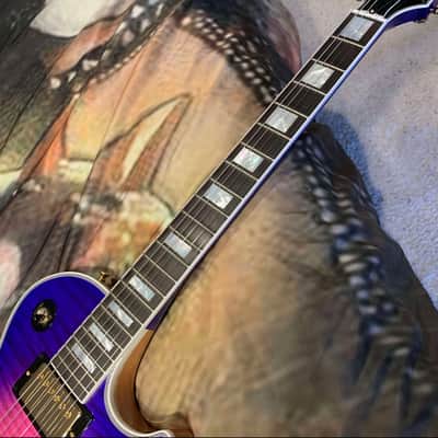 Rare Gibson Les Paul Custom Axcess Neon Burst 2024 - Bengal Burst image 12