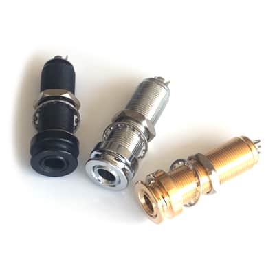 Long Barrel End Pin Strap Guitar Jack Input Socket for Acoustic or Electric Guitar - Black image 5