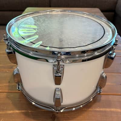 Ludwig 8x12" Vistalite Tom - Solid White, REPAIRED image 2