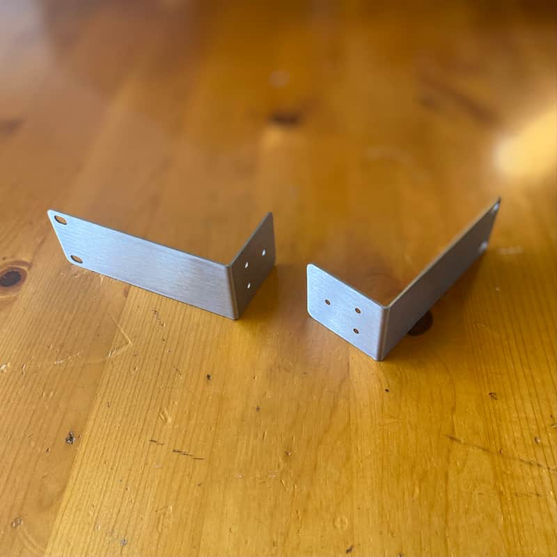 Custom Rack Ears for the LA Custom Rhodes Preamp 2025 - Stainless Steel image 1