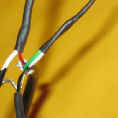 litely reliced player's wear StewMac Neck Humbucker Reverse Zebra (screws on black/flat poles on creme) 8.42k, Alnico 5, 50mm pole spacing, item # 101549 2000s-2010s, +screws/springs (orig 4 conductor wire shortened & 2 conductor wire added, Now 2 con) image 5