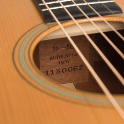C. F. Martin  D-18 1937 Authentic Flat Top Acoustic Guitar (2006), ser. #1130062, original black hard shell case. image 16