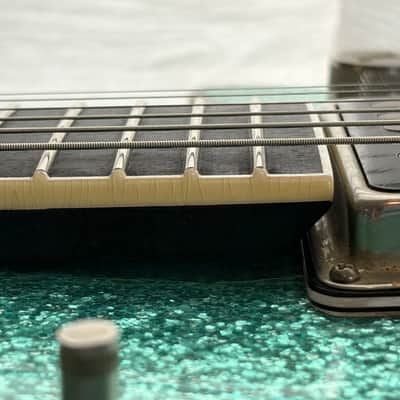 Masterbuilt Gretsch USA Custom Shop GONZALO MADRIGAL  G6129 CS 1957 Jet Turquoise Sparkle Heavy Relic image 11