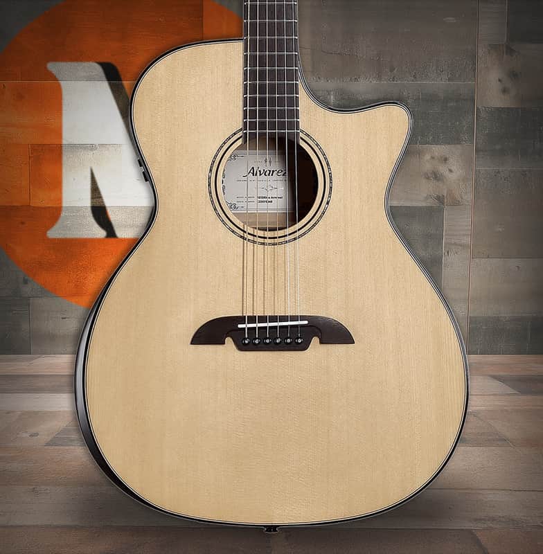 Alvarez Artist Elite Grand Auditorium Guitar Acoustic Electric Armrest with Cutaway (AEG80CE_Armrest) image 1