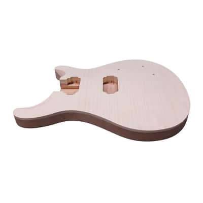PRS Style Electric Guitar Body Flame Maple HH, Mahogany image 6