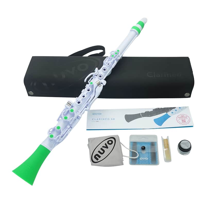 Nuvo Clarineo 2.0 clarinette en Do plastique, blanc-vert image 1