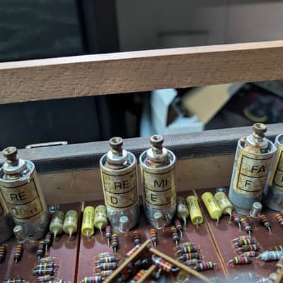 Porto combo suitcase Organ Italy Ideal CEI Noble vintage synth Farfisa/Starmaster-adjacent needs work Italian 1960’s blue grey tolex image 12