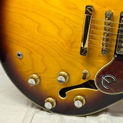 Epiphone Sheraton II 2 Semi-Hollowbody Guitar with Case - MIK Korea 2003 - Vintage Sunburst image 7