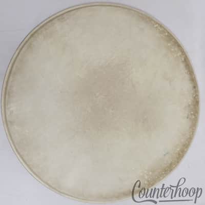 Leedy 18" Calf Skin Bass Drum/Floor Tom Head Superior Hardwhite Maple Flesh Hoop image 1