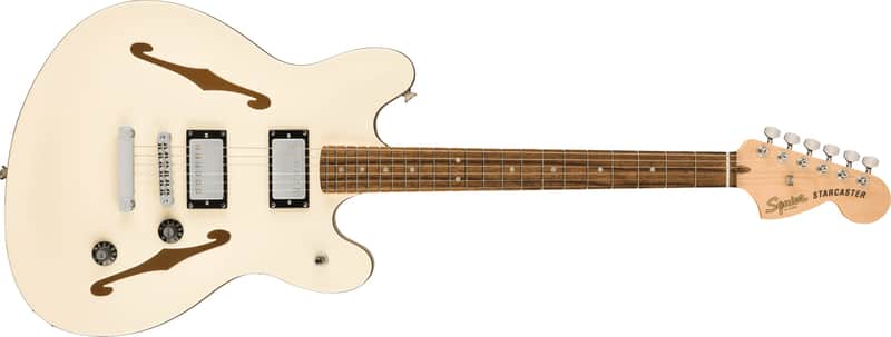 Fender Squier Affinity Starcaster Deluxe, Laurel Fingerboard, Olympic White image 1