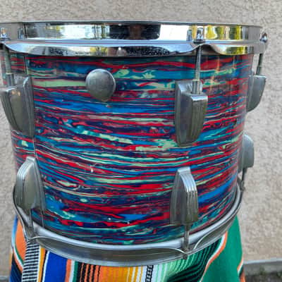 Ludwig No. 944 Classic 9x13" Rack Tom with Keystone Badge 1968 - Psychedelic Red image 9