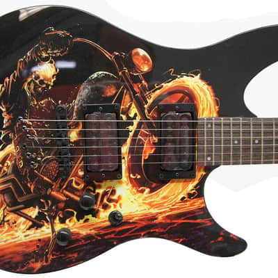 Peavey Marvel Ghost Rider Predator Electric Guitar Signed by Stan Lee with Certificate of Authenticity (Serial 111014705) image 1