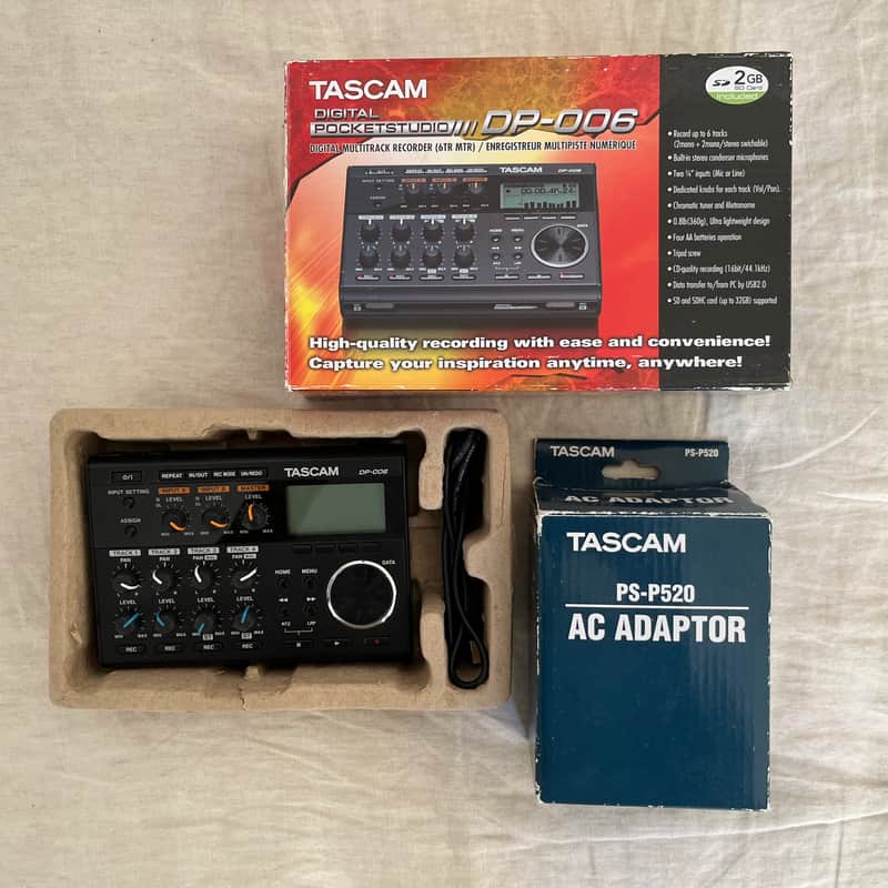 TASCAM DP-006 6-Track Digital Pocketstudio Recorder 2013 - Present - Black image 1