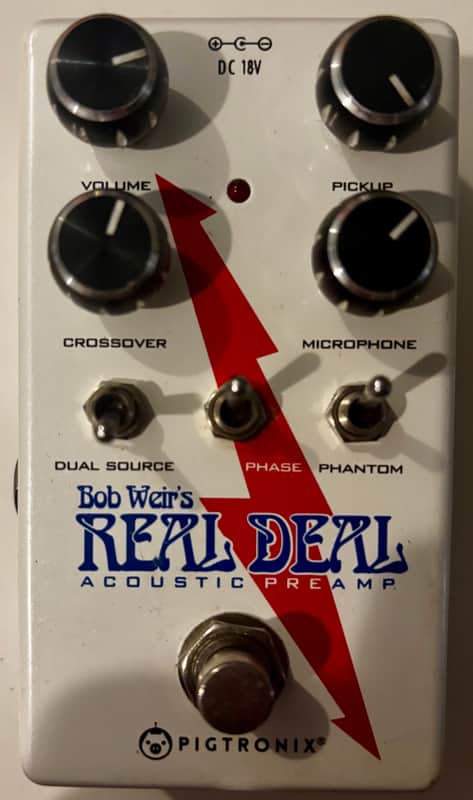 Pigtronix Bob Weir's Real Deal Acoustic Preamp 2010s - White/Red/Blue image 1