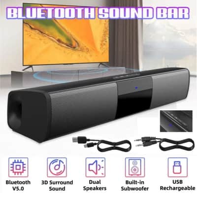 Wireless Bluetooth Studio Sound Bar – Stereo Speaker for Music Production, Mixing & Playback image 1