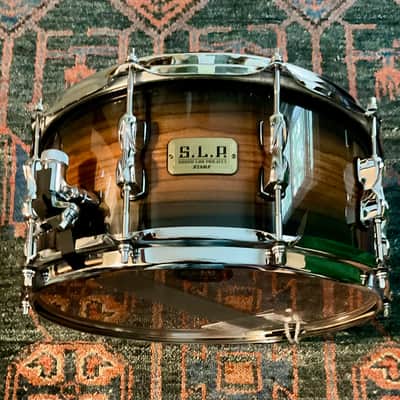 Tama SLP Bubinga/Maple Snare Drum 14x6.5 Midnight Zebrawood Burst image 3