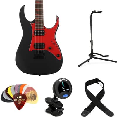 Ibanez Gio GRG131DX Essentials Bundle - Black Flat image 1