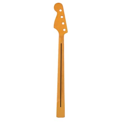 Precision Bass Style 4 String Bass Guitar Neck 20 Frets, Yellow Matte-Yellow Matte image 2