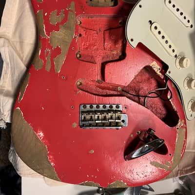 Fender Stratocaster Body 1962 - Fiesta Red refin image 11