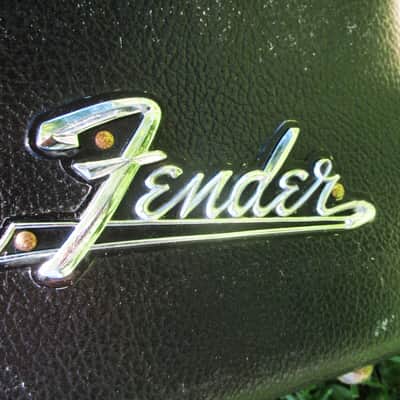 Fender  Stratocaster Telecaster Guitar Case, 1967-1971, Black, Logo image 2