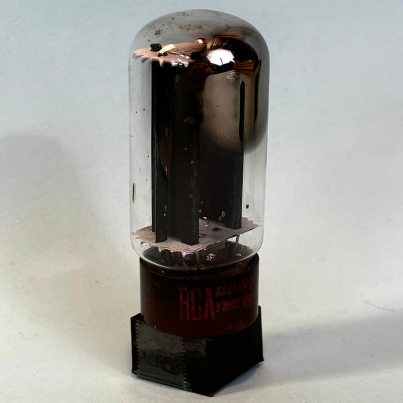 1962 RCA 5R4GYB Vintage Brown Base Black Plate Side D Getter Rectifier Tube!T468 image 1