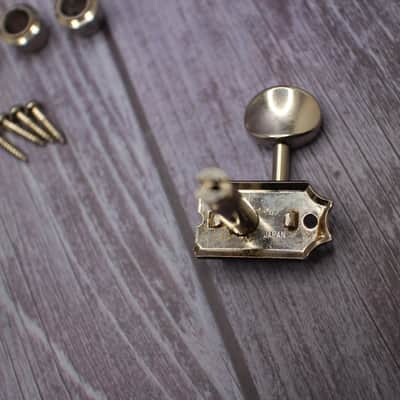 RARE Vintage Gotoh Fender MIJ Tuners (6) 2000 - Nickel with Ferrules Bushings and Screws image 5