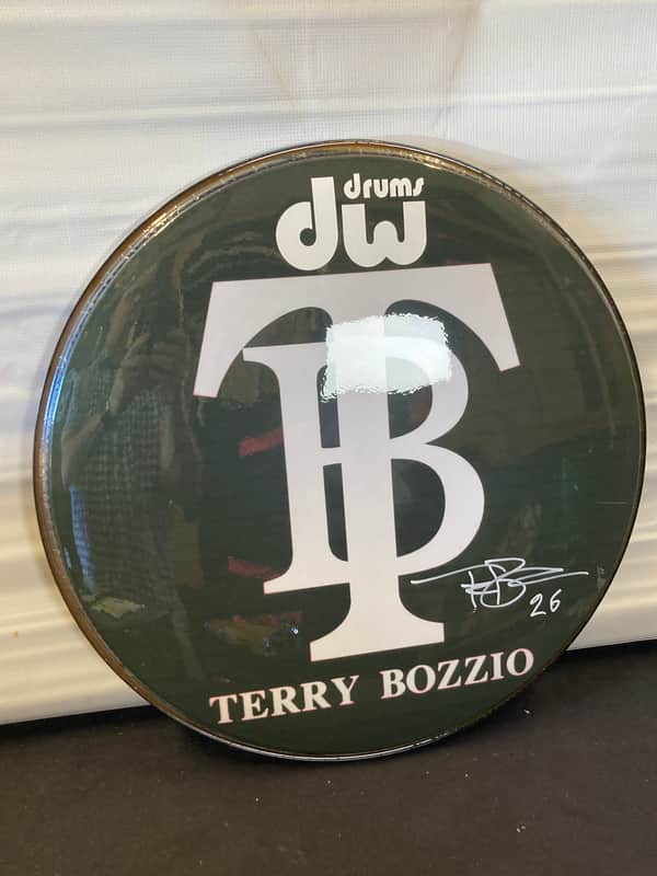 Terry Bozzio's DW - 20" Custom Logo Bass Drum Head, Autographed! image 1