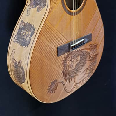 Blueberry NEW IN STOCK Handmade Acoustic Guitar Parlor Sized Guitar image 6