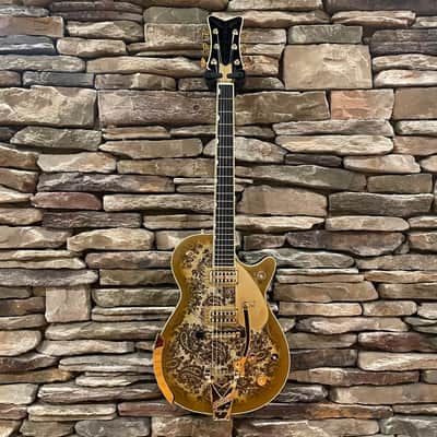 Gretsch G6134TG Limited Edition Paisley Penguin - Gold Paisley Burst w/ Hardshell Case image 1