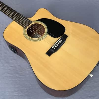 Recording King RD-06-CE 06 Series Solid Top Cutaway Dreadnought with Pickup Natural Gloss
