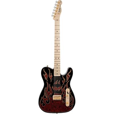 Fender James Burton Telecaster Electric Guitar Red Paisley Flames image 5