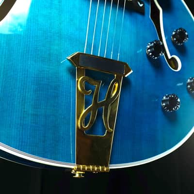 Heritage  Super Eagle 1998 Blue Sunburst Rare Archtop Guitar image 4