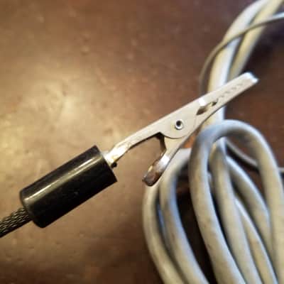 ONE (1) Switchcraft etc. TT Bantam test cable MK871GS TRS Motorola dual banana plug 1970s - grey plastic image 3