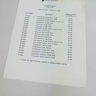 Fender Brassmaster Dealer Paper Set 1980 image 5