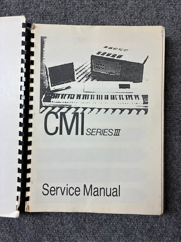 Original Fairlight CMI Series III Documentation series III 1983-1989 image 1