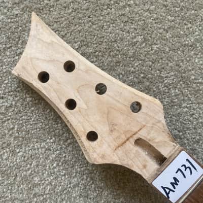 Short Scales Maple Wood DIY Project Guitar Neck, Rosewood 24 Frets Fingerboard image 15