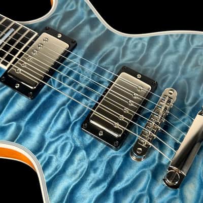 2025 Gibson Les Paul Custom 7A Quilt Top M2M Custom Shop Special Order ~ Ocean Blue image 6