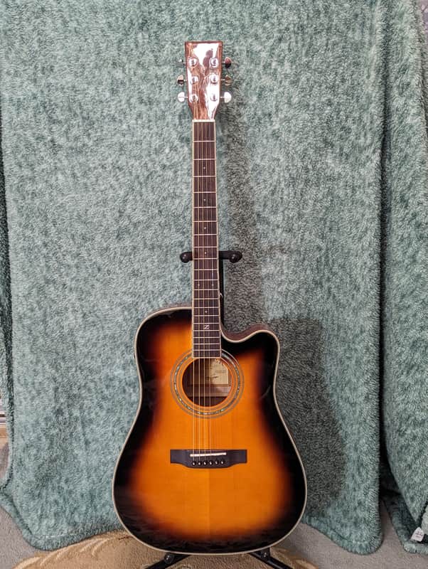 Zager ZAD50CE Solid Spruce/Mahogany Acoustic Electric Vintage Sunburst image 1
