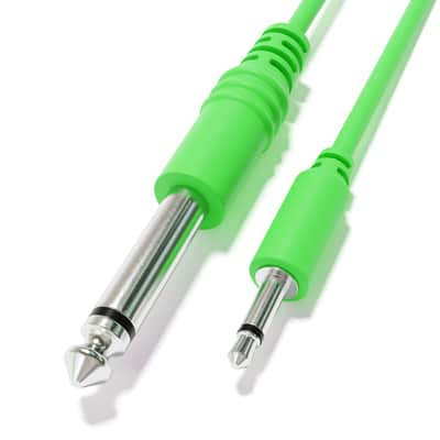 ExcelValley [Green | 200 cm - 78.74"] 1-Pack - Mono Patch Cables - TS 3.5mm 1/8" to 6.35mm 1/4" Eurorack Synth CV Gate image 3