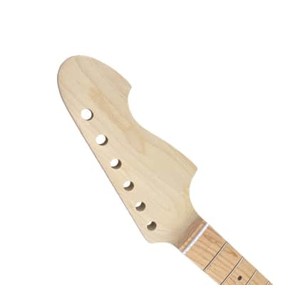 25.5" Electric Guitar Neck Maple Maple Fretboard 22 Frets Dot Inlay Unfinished Bolt-On image 10